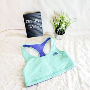 The North Face Womens Sports Bra Green S/M Reversible Racerback Active